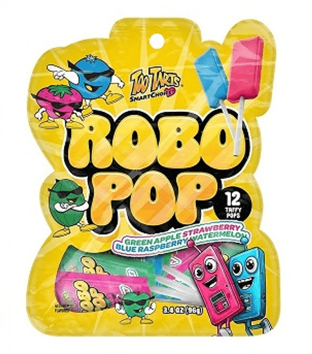 (S7 - 03) Box - TOO TARTS - ROBO POP (12PCS) PEG BAG 3.4OZ (96G) X 24 BAGS - SugarMarket.ca