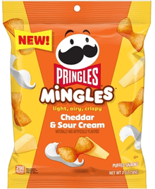 (S7 - 05) Box - US - Chips - Pringles Mingles - Cheddar & Sour Cream 2oz (56g) x 6 bags (chips bags may be deflated during shipping) - SugarMarket.ca
