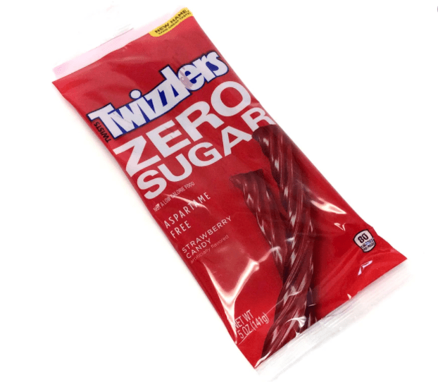 (S7 - 05) Box - US - Sugar Free - Twizzlers Strawberry Peg Bag 5oz x12 units - SugarMarket.ca