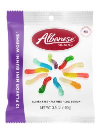 (S7 - 09) Box - US - Albanese 12 Flavor Mini Worm Peg Bag - 3.5oz(100g) x 12 Units - SugarMarket.ca