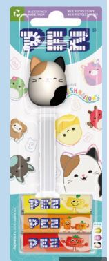 (S7 - 10) Box - PEZ Blister Pack - Squishmallows Assortment .87oz (25g) x 12 Units - SugarMarket.ca