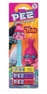 (S7 - 12) Box - PEZ BLISTER - Trolls Assortment 12 units - SugarMarket.ca