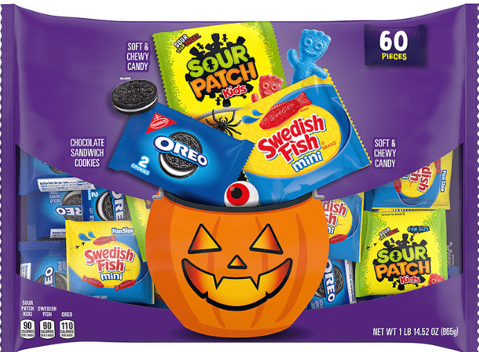 (S8 - 04) Halloween - Sour Patch/Swedish Fish Red/ Oreo Cookies Mix Treats Bag (60pcs) - 1.92lb(865g) x 1 Unit - SugarMarket.ca