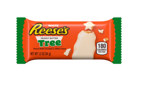 (S8 - 05) Box - XMAS - Reese Peanut Butter Trees White - Standard Size 1.2oz (34g) x 24 units - SugarMarket.ca