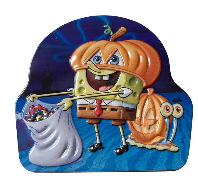 (S8 - 05) Halloween - Boston American Spongebob Spooky Citrus Sours Tin - 1.5oz (43g) x 1 Unit - SugarMarket.ca