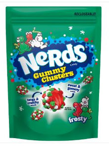 (S8 - 07) Box - XMAS - Nerds Holiday Frosty Gummy Clusters SUB Bag 8 OZ X 6 Unts - SugarMarket.ca