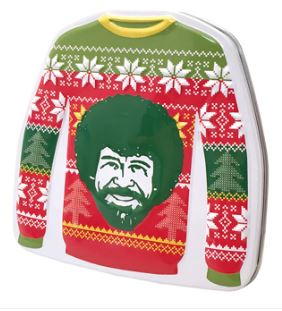 (S8 - 08) Box - XMAS - Boston America Bob Ross Sweater Tin 1.5oz x 12 units - SugarMarket.ca