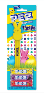 (S8 - 09) Box - Easter - PEZ Easter Peeps (Bunnies&Chicks Mix) - 25g X 12 Units - SugarMarket.ca
