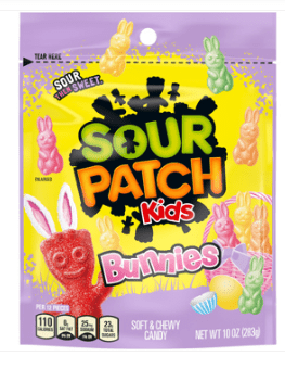 (S8 - 09) Box - Easter - Sour Patch Kids Bunnies SUB Bag - 10oz (283g) x 1 Bag - SugarMarket.ca