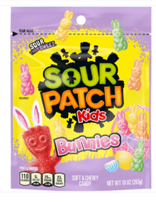 (S8 - 09) Box - Easter - Sour Patch Kids Bunnies SUB Bag - 10oz (283g) x 1 Bag - SugarMarket.ca