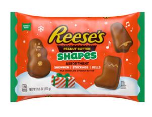 (S8 - 09) Box - XMAS - Reese Mystery Shapes Snack Laydown Bag - 9.6oz(272g) x 1 Bag - SugarMarket.ca