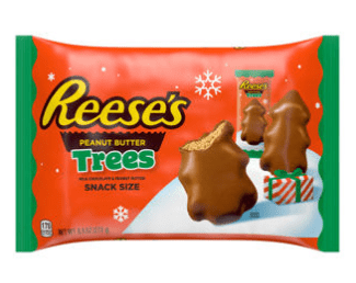 (S8 - 09) Box - XMAS - Reese Trees Snack Bag - 9.6oz (272g) x 1 Bag - SugarMarket.ca