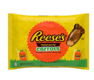 (S8 - 10) Box - Easter - Reese Milk Chocolate & Peanut Butter Creme Carrots - 9oz (255g) x 1 Bag - SugarMarket.ca