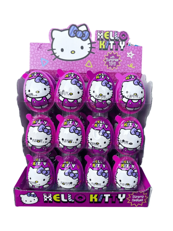 (S9 - 02) Box - TURKEY - HELLO KITTY JOY EGG 17.5g x 24 Units - SugarMarket.ca