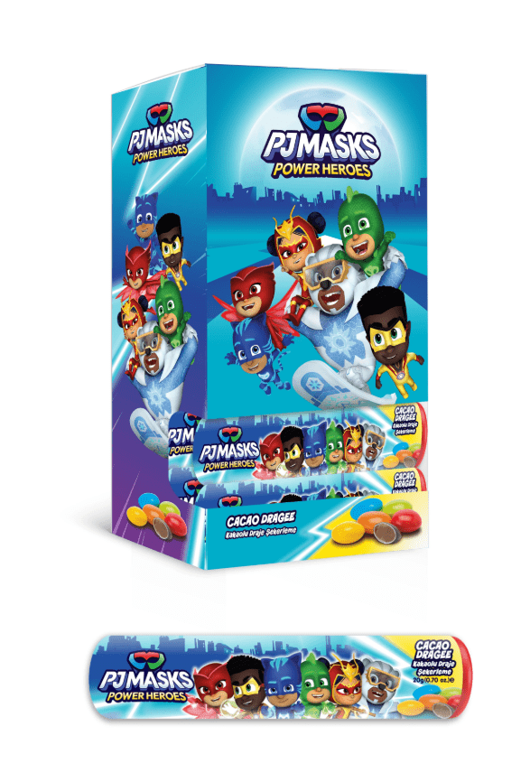 (S9 - 02) Box - TURKEY - PJ MASKS BONIBON 20g x 24 units - SugarMarket.ca