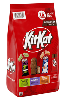 (S9 - 02) Halloween - Kit Kat - Assorted Flavored Wafer Snack Size ( 75 Pieces ) 38.75oz (1.09Kg) x 1 Unit (Flavors - Witch Brew,Counts,Ghost Toast and Milk Chocolate) - SugarMarket.ca