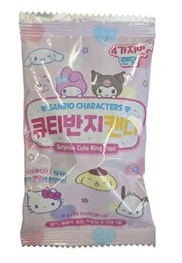 (S6-14) SANRIO Characters Ring Candy 5g x 24 Units