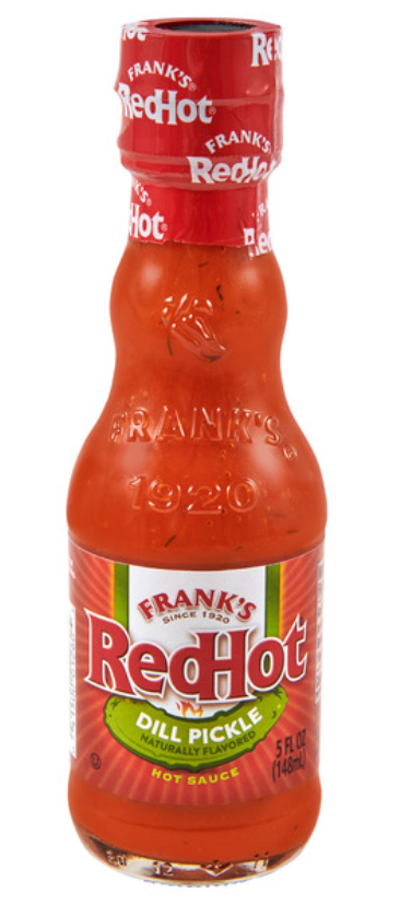 (S1-02) SINGLE - SAUCE - FRANK REDHOT - DILL PICKLE HOT SAUCE 5 FL OZ (148g) X 1 BOTTLE