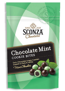 SCONZA STAND UP POUCH - DARK MINT COOKIE BITES 5oz x 12 units