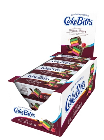 Bundle x CAKEBITES - Classic Italian Rainbow Cake 2oz (56.7g) x 3 units