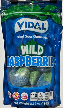 (S3-02) Vidal - Sour Wild Raspberries SUB Bag 6.35oz (184g) x 6 Units