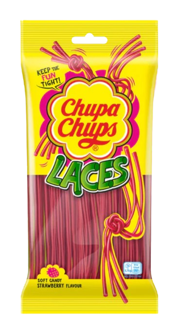 (S9-03) Chupa Chups - Strawberry laces 90g x 18 Units