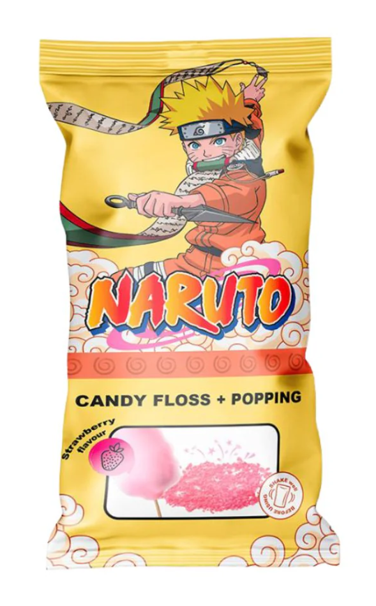 (S9-04) NARUTO Candy Floss + Popping Stickers 11g X 12 Units