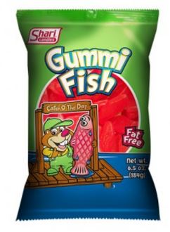 (S6-11) US - Taste of Nature Shari Gummi Fish Peg Bag - 6.5oz(184g) x 12 Units