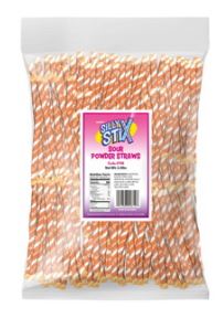 (S3-01) US - Bulk - SILLY STIX Sour Powder Candy Paper Straws - 2.5lb (1.14kg)