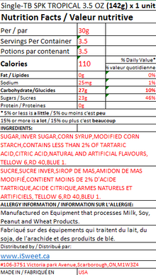 (S10) - Label - Turkey - Theater Box - Sour Patch Kids - Tropical 3.5 oz (99g) x 12 units