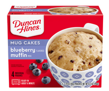 Single - Mug Cake - Duncan Hines - Blueberry Flavoured Muffin Mix 4-pouches x 1 unit