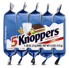 Single - Storck Knoppers Milk Chocolate Hazelnut Wafer - 5-PK 4.4oz (125g) x 1 unit