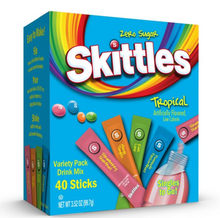 Singles to Go - Skittles Variety Pack Drink Mix - TROPICAL (40 Packets) x 1 Unit