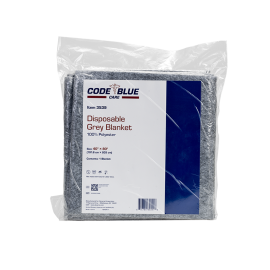 1 Unit x Dynarex Code Blue Care Disposable Grey Blanket - 100% Polyester ( Size: 40" x 80" )