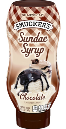 (S1-02) Box - US - CASE - Smucker Sundae Syrup - Chocolate 20oz (566g) x 12 Bottles