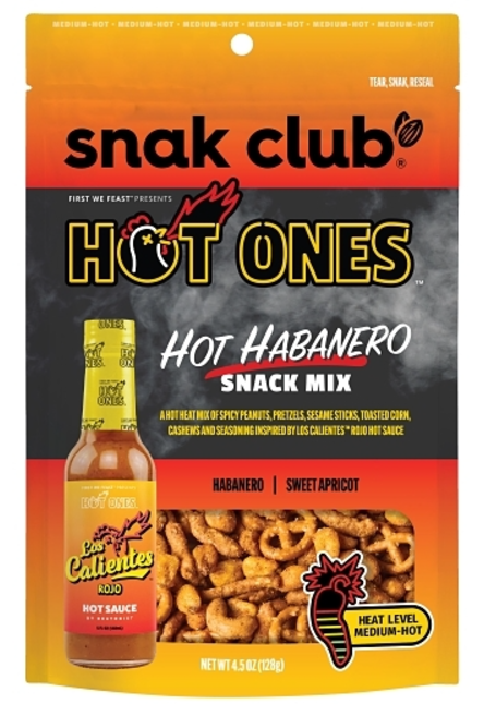 (S6-10) US - Snak Club - Hot Ones Snack Mix - Hot Habanero 4.5oz (128g) x 6 units