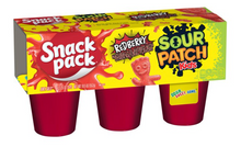 Snack Pack - Sour Patch Kids - Redberry Gels 3.25 Ozx6 Pack x 1 Unit (Packs with minor damage due to shipping)