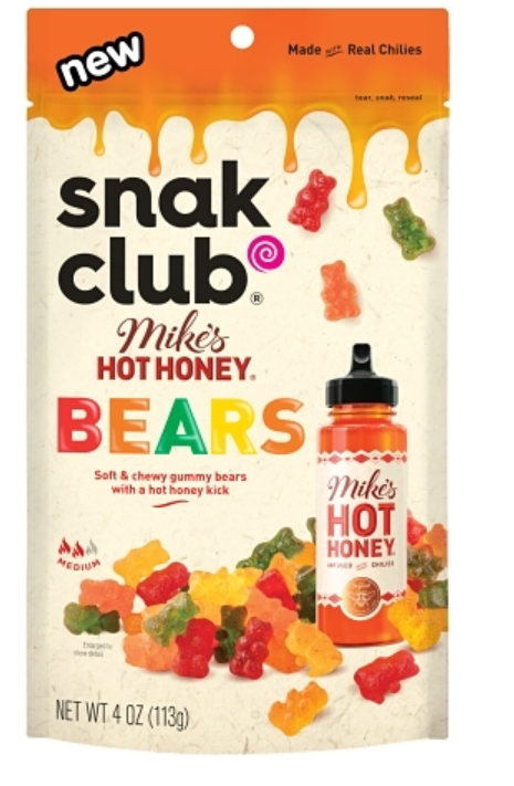 (S6-10) US - SNAK CLUB - Mike Hot Honey Gummy Bears 4 oz (113g) x 6 Units