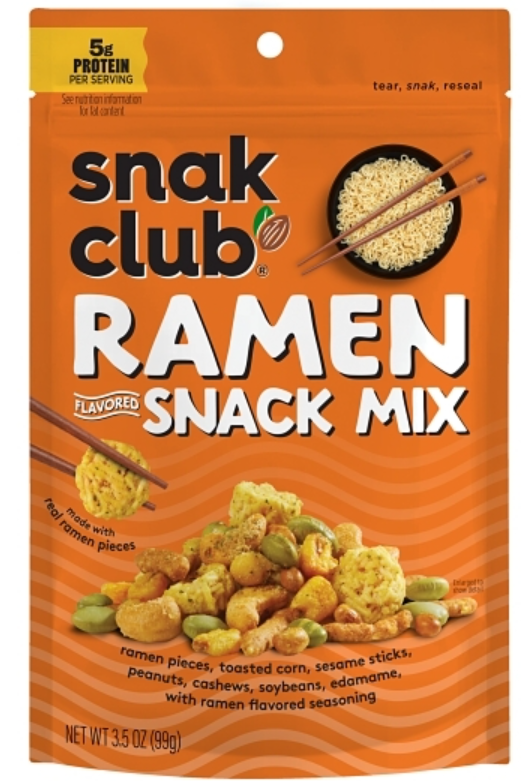 (S6-10) US - SNAK CLUB - Ramen Trail Mix 3.5 oz (99g) x 6 Units