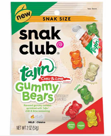 (S6-10) US - Snak Club - Tajin - GUMMY BEARS 2 oz x 12 units
