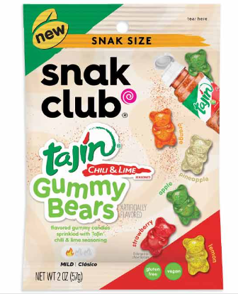 (S6-10) US - Snak Club - Tajin - GUMMY BEARS 2 oz x 12 units