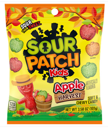 (S8-01) Halloween - Sour Patch Kids Apple Harvest Mix Bag - 3.58 oz(101g) x 12 units