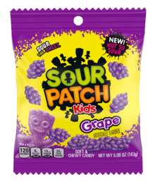 Single - Sour Patch Kids - GRAPE PEG Bag 5.06oz (143g) x 1 unit