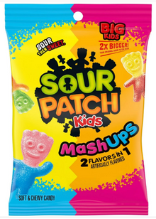 Single - 1 Unit x Sour Patch Kids  PEG Bag - MashUps 2 Flavors In 1- 8oz