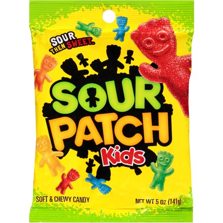 Sour Patch Kids Soft & Chewy Candy - 5oz Peg Bag X12 Units