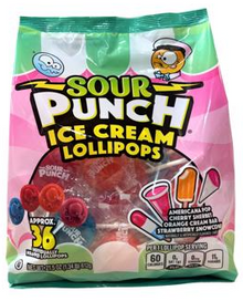 (S5-04) Sour Punch - Ice Cream Truck Lollipops Sub Bag (36 pieces) 21oz (612g) x 1 Bag