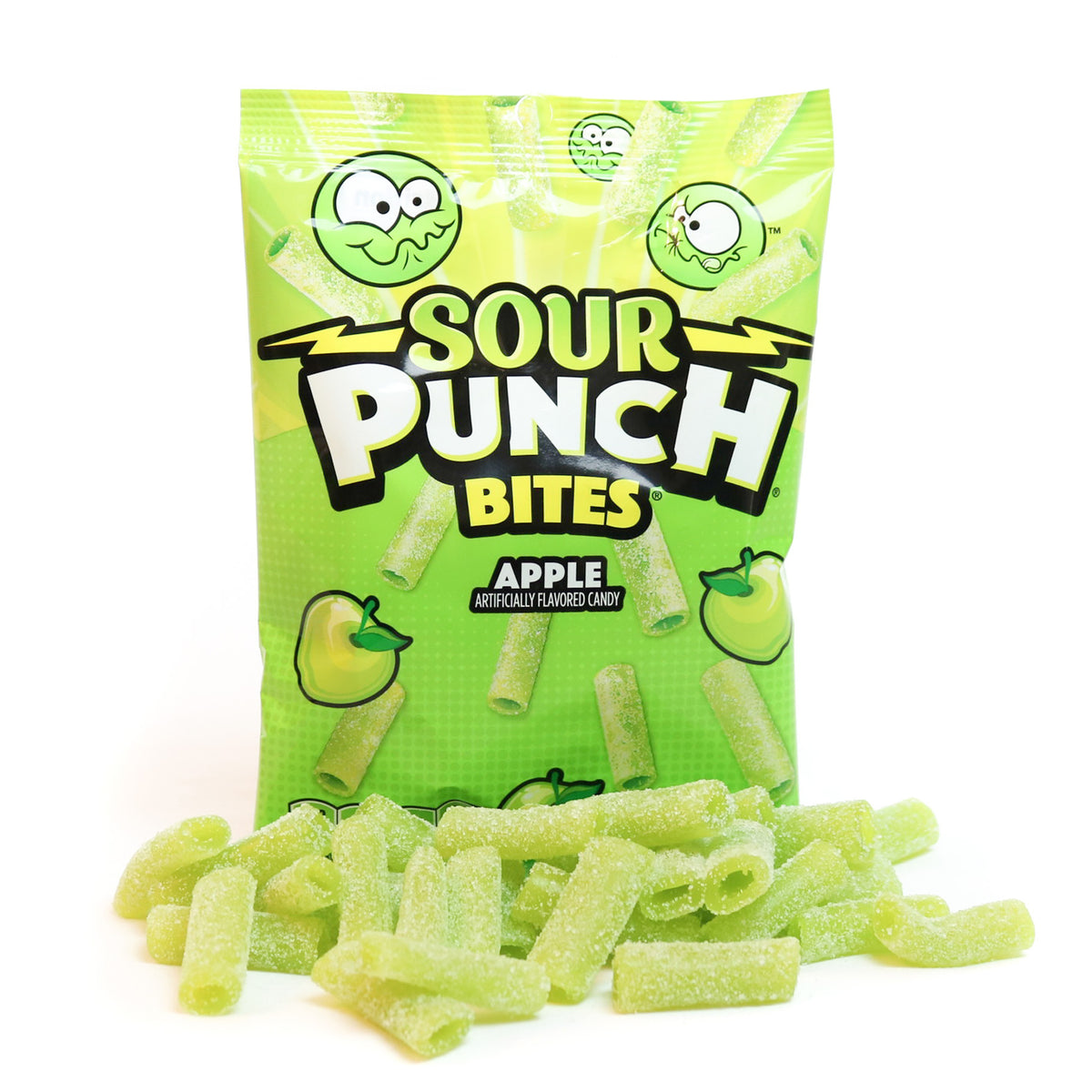 (S1-08) Peg Bag - Sour Punch Bites - Apple 5oz (142g) x 12 units