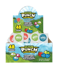 (S1-06) US - Sour Punch Lollipops 17g x 48 units