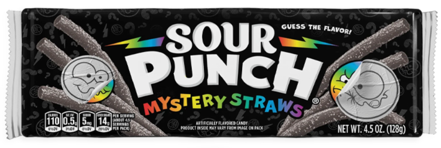 (S1-08) Sour Punch Straws - MYSTERY - 4.5oz (128g) x 24 Units