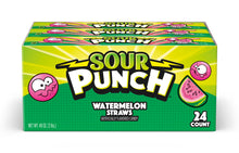 (S1-06) US - Sour Punch Straws - Watermelon standard size - 2oz (57g) x 24 units